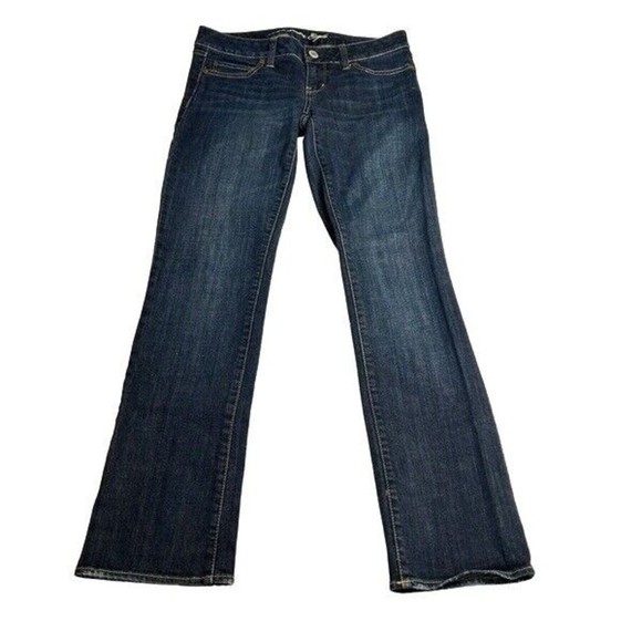 American Eagle Outfitters Denim - American Eagle Womens Jeans Denim Stretch Straight Leg Low Rise Blue Size 4 Reg